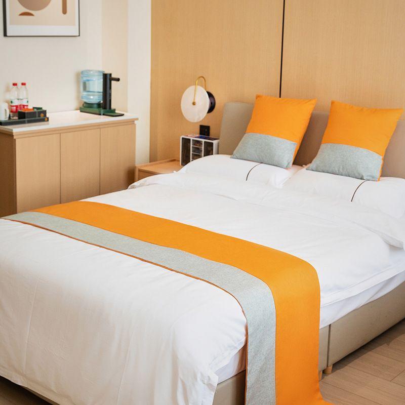 1 Stück Hotel Ferienwohnung Bettfahne Bettwäsche Leichter Luxus Einfarbig Bettende Handtuch Weich und Bequem Multifunktionales Staubdichtes Tuch Bettläufer
