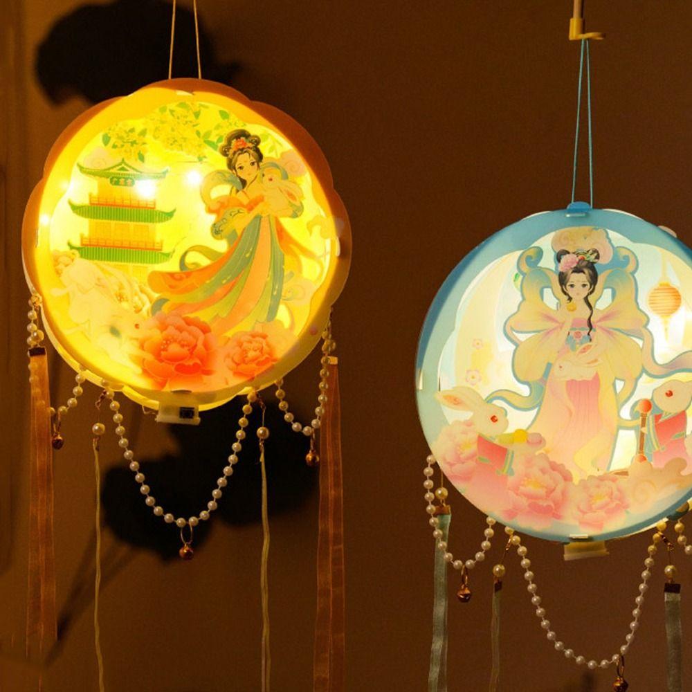 Chinese Style Mid-Autumn Festival Lantern Luminous DIY Material Bag Ancient Lantern Lamp  Kids Gift