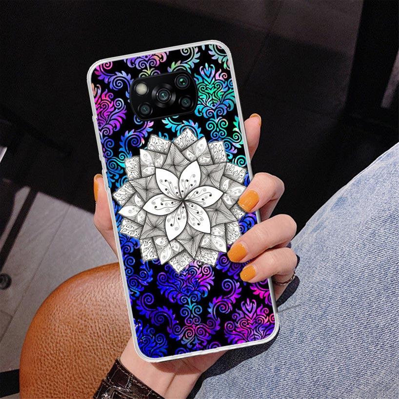 Totem Mandala Colorful Flower Phone Case For Xiaomi Poco X7 X6 X5 Pro F7 Ultra Redmi 15C 15 13C 13 12C 12 10 10A 10C 9 9A 9C 9T