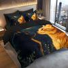 Bedding Set With Digital Print Dreamy Cat Silhouette Design Theme Full Polyester Fleece Digital Printed Duvet Cover Set
