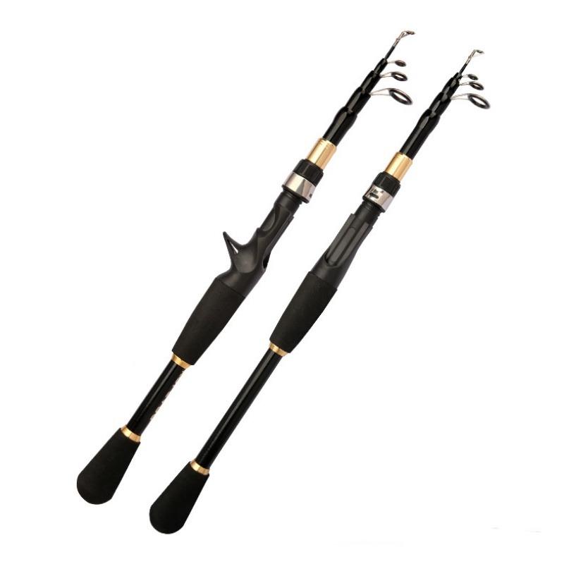 Telescopic Luya Rod M Adjustment Portable Short Section Contraction Vibration Solid Rod Handle Straight Long Throw Fishing Rod