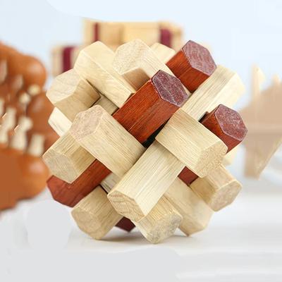 Wooden Knot Difficult Brain Teaser Puzzles for Adults And Kids Unlock Interlocking Toys IQ Challenge Edcuational Gifts