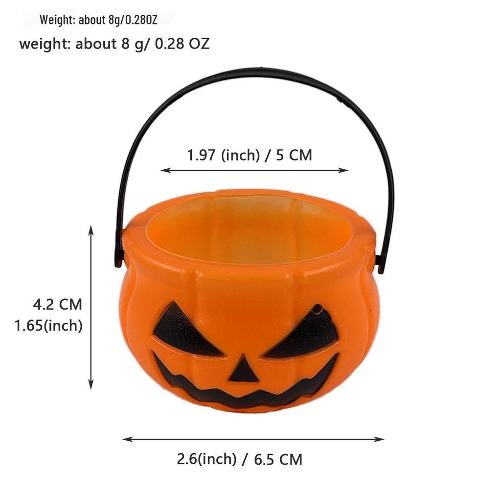 Halloween Pumpkin & Ghost Buckets: Witch, Purple Pumpkin, Skull Decorations