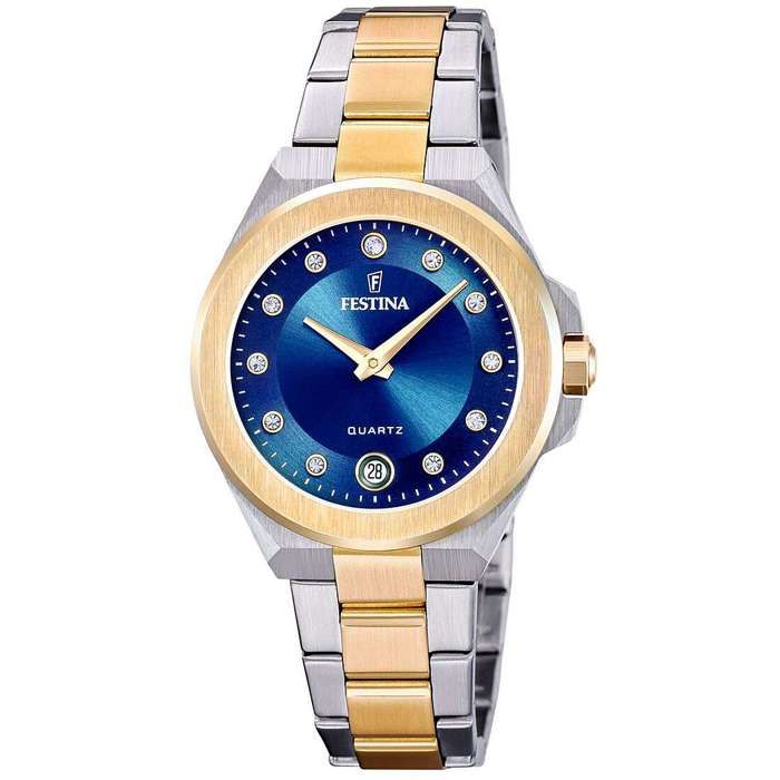 Montre Femme - Festina - F20702/3 - Acier Inoxydable - Étanchéité 5 ATM - Cadran Bleu