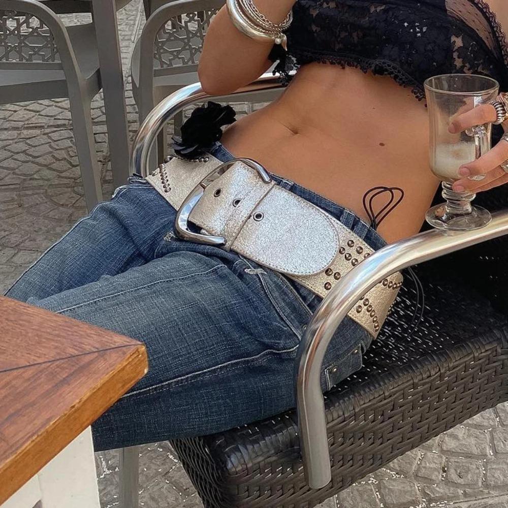 

Широкие ремни из искусственной кожи, модный пояс в стиле панк