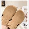 Cowhide Version~ Shoes Women's Leather Matte One-pedal Retro Ugly Cute Shoes Versatile Flat-bottomed Casual Loafers