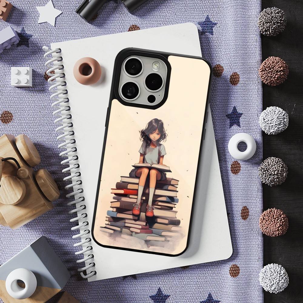Read Art Illustration Books Phone Case  For iPhone 16,15,14,13,12,11,Pro,Max,Plus,Mini,Magsafe,Magnetic Wireless Charging Case