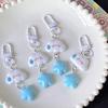 1 Pcs Cute Clouds Stars Keychain Pendant Keyring For Girls Backpack Charm Headphone Case Accessory Creative Gifts