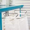 Kitchen Hanging Garbage Bag Holder Door Back Storage Hooks Kitchen Cabinet Stainless Steel Garbage Bag Support Racks