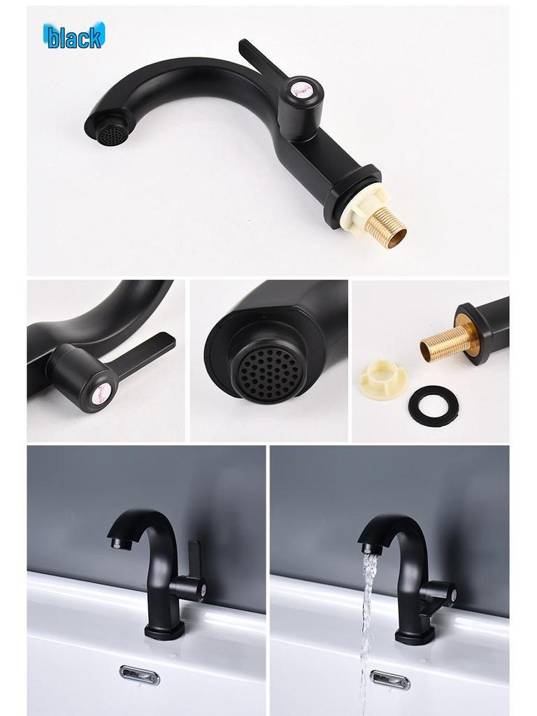 Single Cold Water Engineering Basin Faucet for Washbasin – Quick Open, Single Hole, Desktop Installation