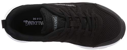SPALDING JIN 3720 Walking Shoes, Wide, Lightweight, Men's 6E, Women's 5E, Black, Size 22.5 Cm
