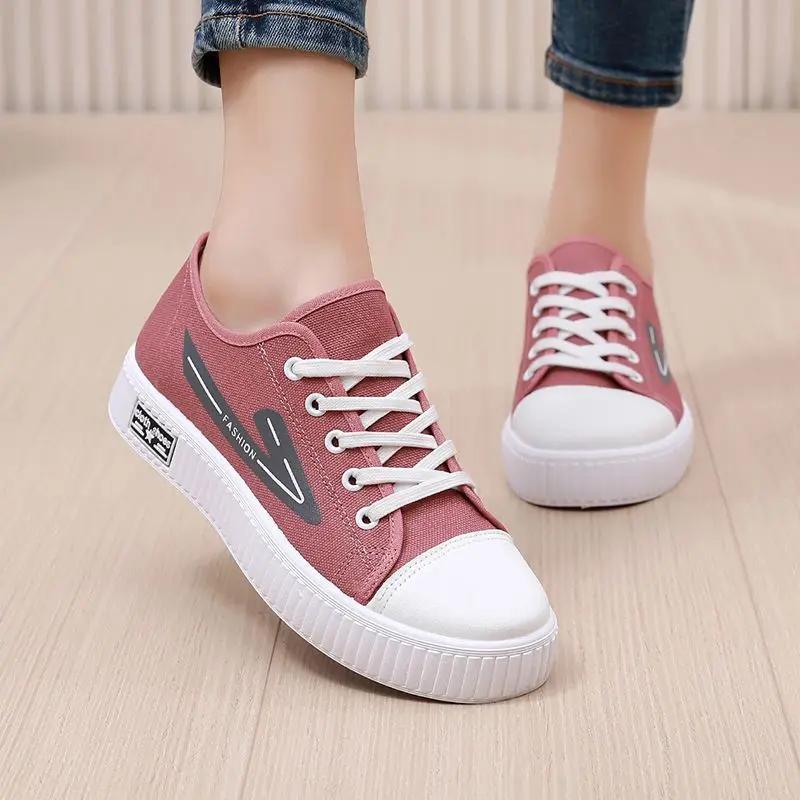 

Удобные и элегантные мягкие женские парусиновые туфли для повседневной носки, высокое качество, эстетика Y2k, модные предложения, новинки женской обуви 41