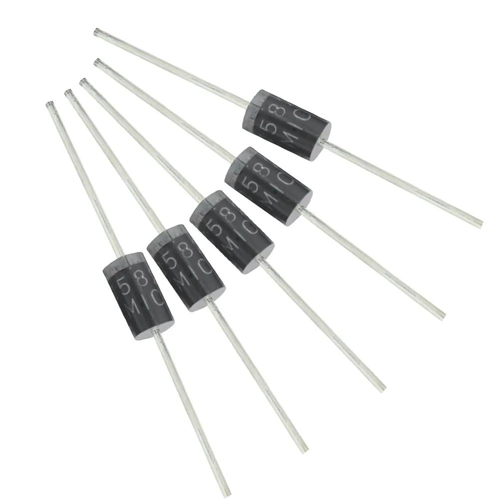 100PCS Schottky Diode 1N5822 1N5824 DO-27 30V-40V 3A-5A Electronic Components Diodes Kit