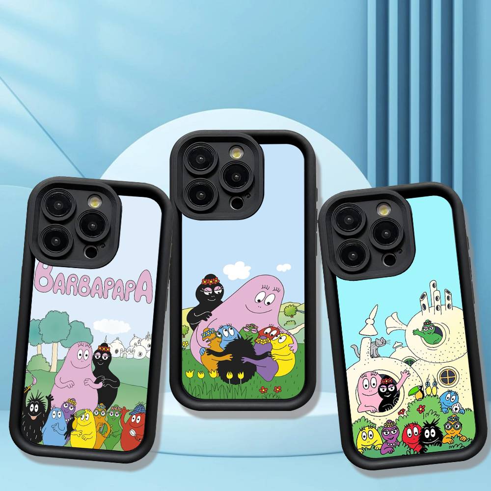 Cute Cartoon Barbapapa For iPhone 17 16 15 14 13 12 11 Pro Max Plus Phone Case Covers
