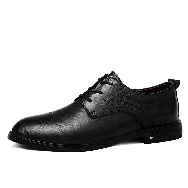 Men s Genuine Leather Carved Brogue Shoes - European  American Spring Casual Low-Top 40