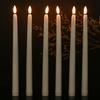 12/48Pcs Flameless Taper Candles Battery Operated LED Candle Flickering Candles Faux Candle Halloween Christmas Wedding Decor