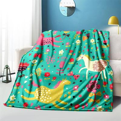 Cartoon Anime Soft Plush Sofa Bed Throwing Cartoon Picnic Thin Blankets Modern Flannel Blanket Cover Gedruckt Bettdecke Geschenk