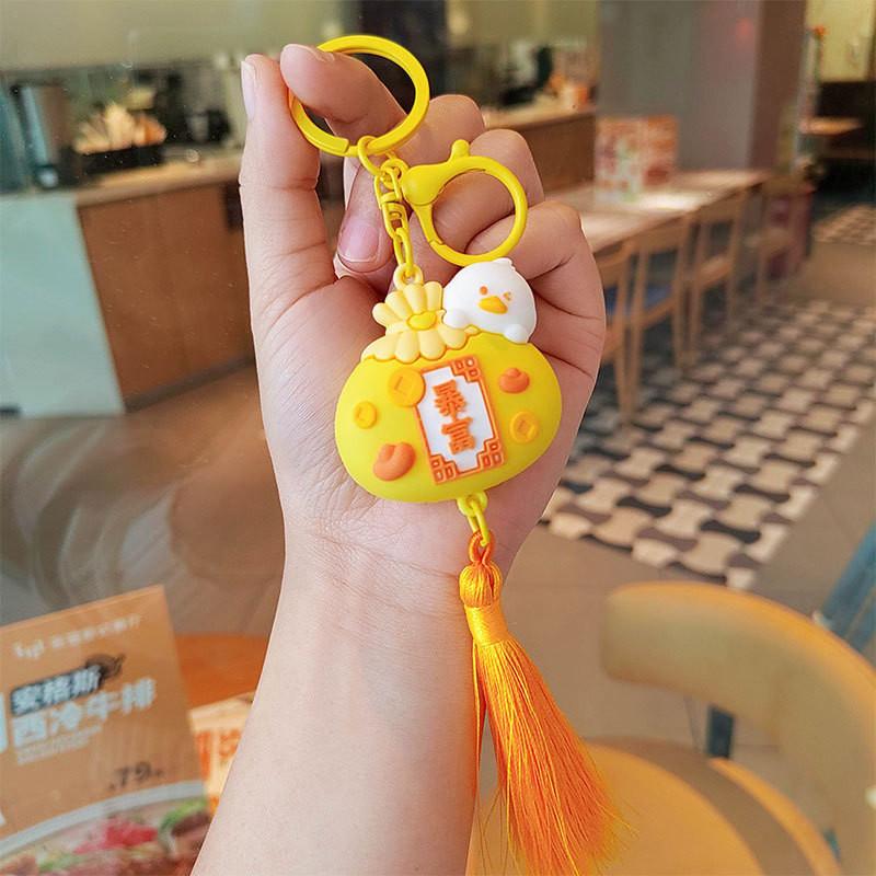 Entzückender Cartoon Tier Schlüsselanhänger Silikon Niedlicher Schlüsselanhänger für Taschen und Schlüssel