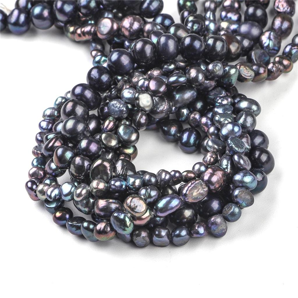 45-65Pcs Natural Freshwater Black Pearls Beads For DIY Necklace Bracelet Earrings Jewelry Making