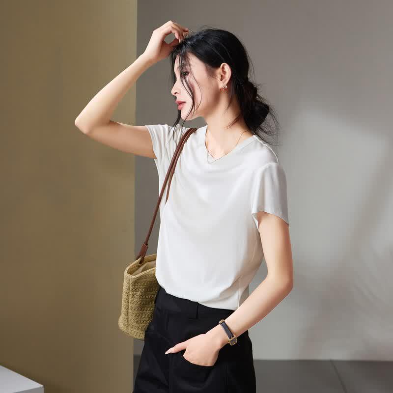 SOFSIL Women s Round Neck Short Sleeve T-shirt XL