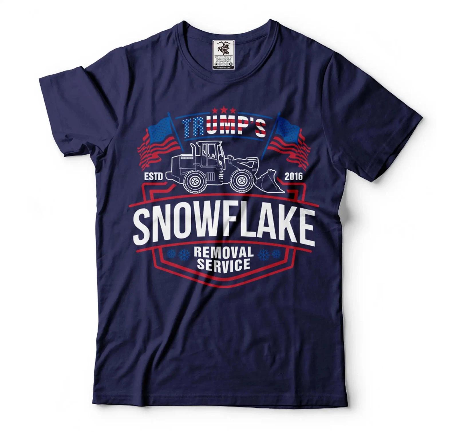 

Funny Trump Shirt Snowflake Removal Service Shirt Republican Conservative Tee S