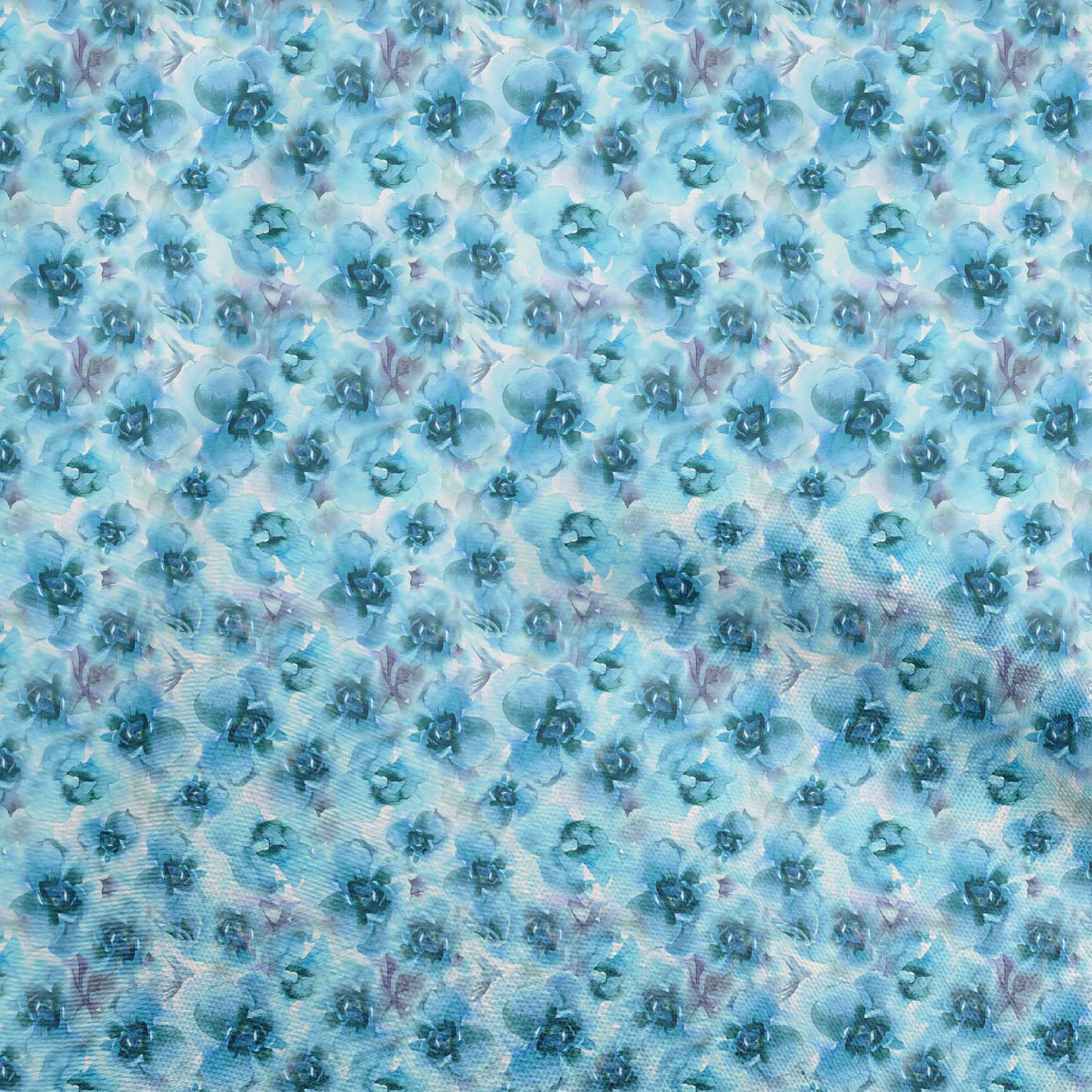 

oneOone Бавовняна гнучка сіра тканина Акварель Квіткові матеріали для стьобання Тканина для шиття з принтом у дворі 40 дюймів 42 Inch Wide - Viscose Chiffon бірюзовий колір синій