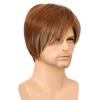 Men's Wigs Short Blonde Hair Trendy Synthetic Wig with Bangs Halloween Costume for Men Cosplay Wig Natural Clearance Wig