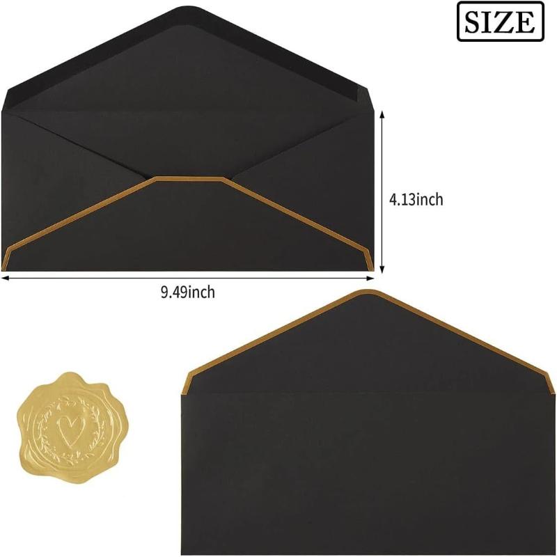 10Pcs Luxury Foil Sealed Envelope - Self-Sealing Wedding Invitations, Thank-You Notes, Corporate Events & Birthday Invitations