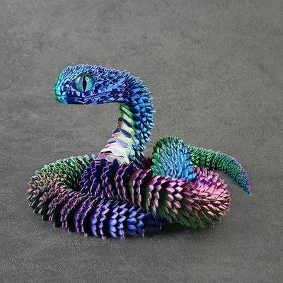 3D Printed Dragon Colorful Flexible Movable Dragon Figures 3D Printed Animals Creative Birthday Gifts for Home Table Decoration