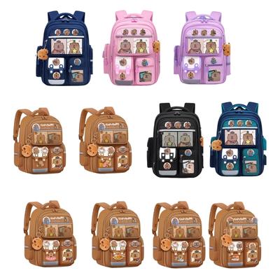 Unique Capybara Designs Backpack For Elementary Students Ergonomic Schook Bag with Adjustable Strap For Comfort