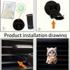 New 1Pc Cute Cat Acrylic Car Aromatherapy, Long-lasting Fragrance, Vent Clip, Decorative and Aromatherapy