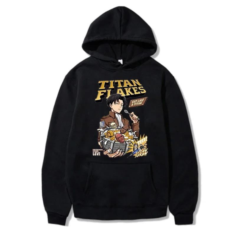 Men Women Anime Hoodies Attack On Titan Levi Ackerman Plus Size Sweatshirt Manga Streetwear Harajuku Autumn Unisex Pullover