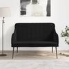 351469 vidaXL Black Bench 110x76x80 Cm Velvet