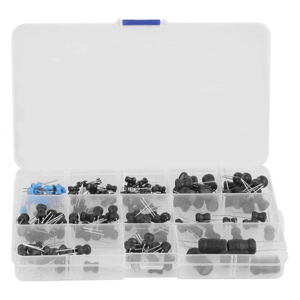 145Pcs Values Assortment 10uH-10mH Inductor 12 Values with A Storage Box Choke Inductor Inductor Assorted Kit Circuit Building