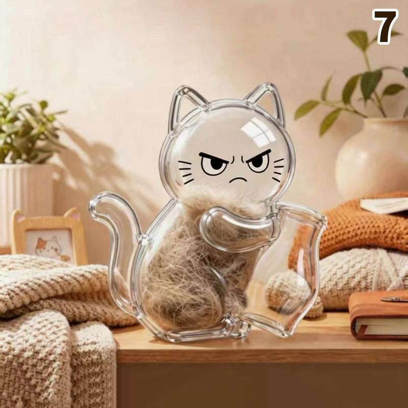 Transparent Cat Hair Storage Refrigerator Magnets Pet Fur Keepsake Capsule Diy Souvenirs Cat Whiskers Collector Fridge Magnet