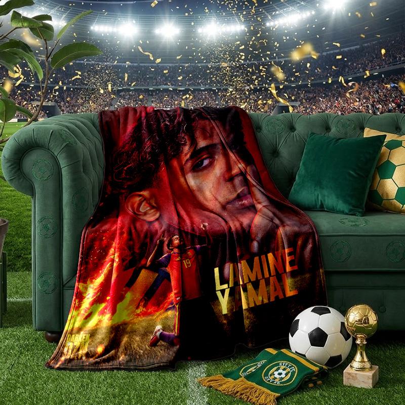 Football Spirit Ya-mal Coperta Leggera Ideale Coperta da Letto Perfetta per Viaggi, Campeggio, Soggiorni, Uffici, Divani, Regalo di Natale per Fan