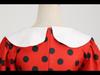Retro-weißes Polka Dot Swing-Kleid mit großem Revers