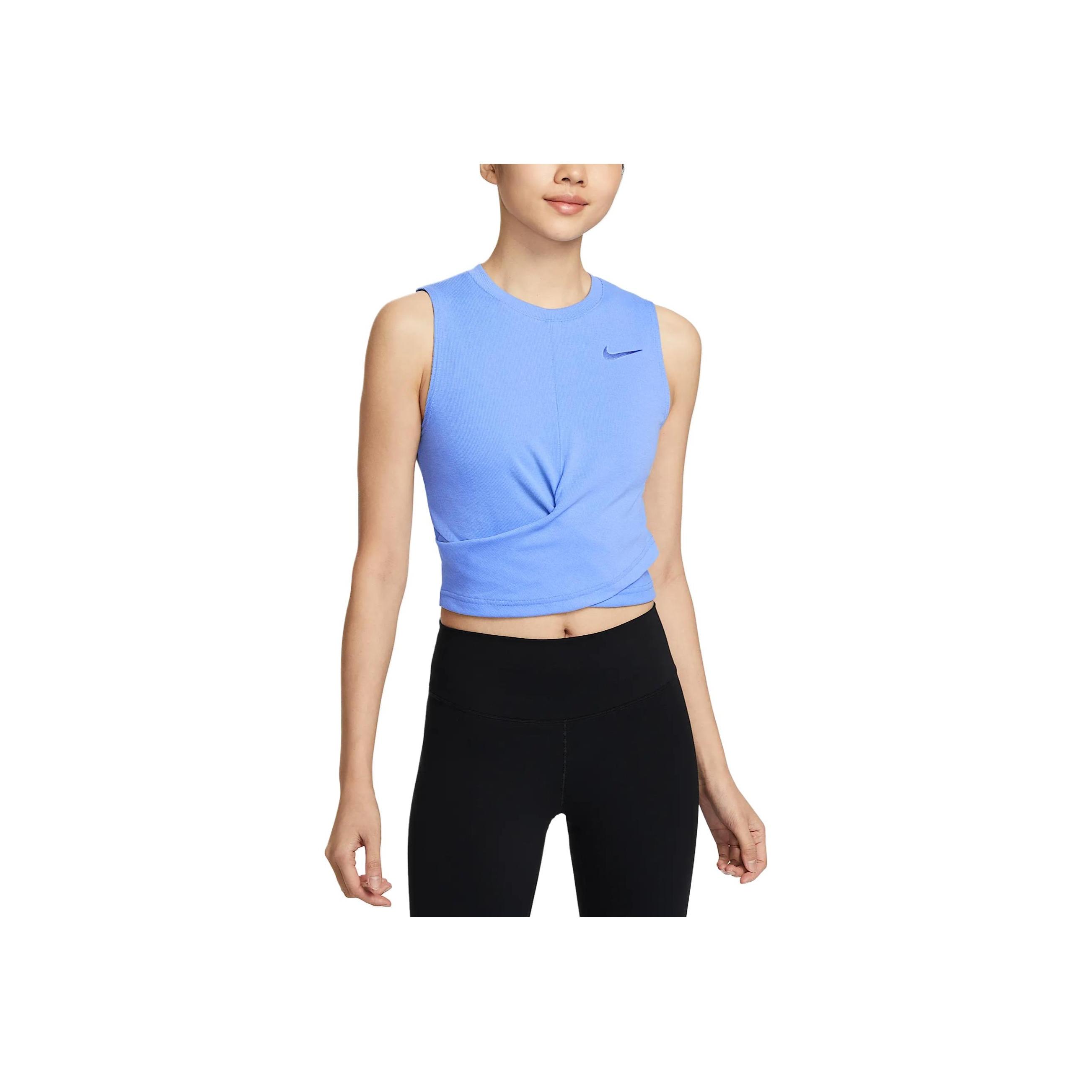 

Nike Yoga Dri-Fit Classic Versatile Simple Comfortable Fitted Sports Tank Top Women Tops Pulse-Gem-Blue IB7913-494 XS