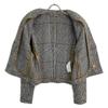 BOSS Grey Glen Check Gold Button Tweet Cropped Jacket Jacket 40 grayUsed