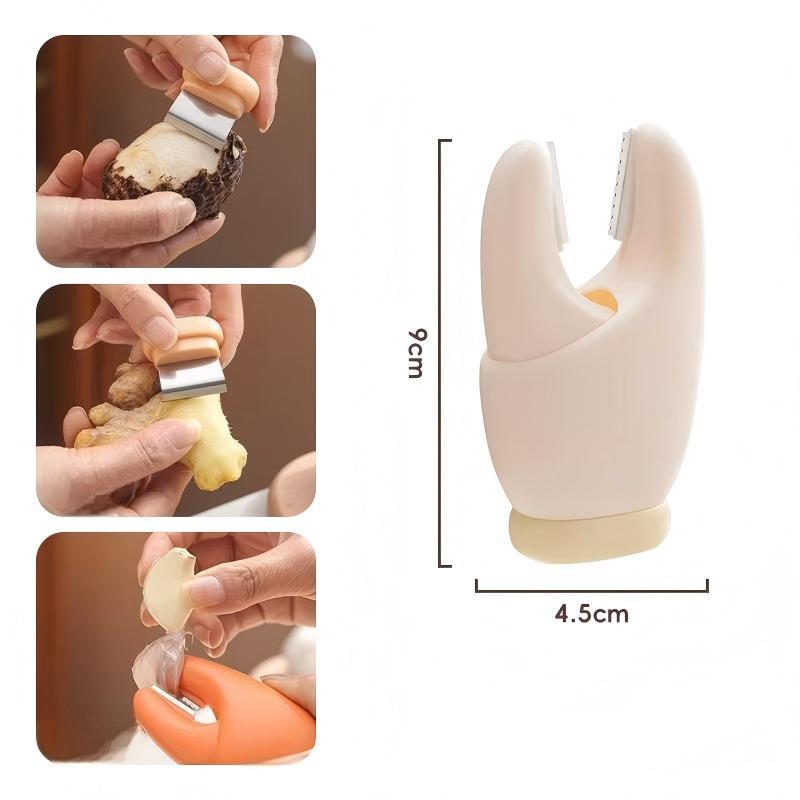 2 In 1 Garlic Peeler, Manual Peeling Tool, Garlic Peeler Clips With Non Slip Grip, Vegetable Peeling Tool B