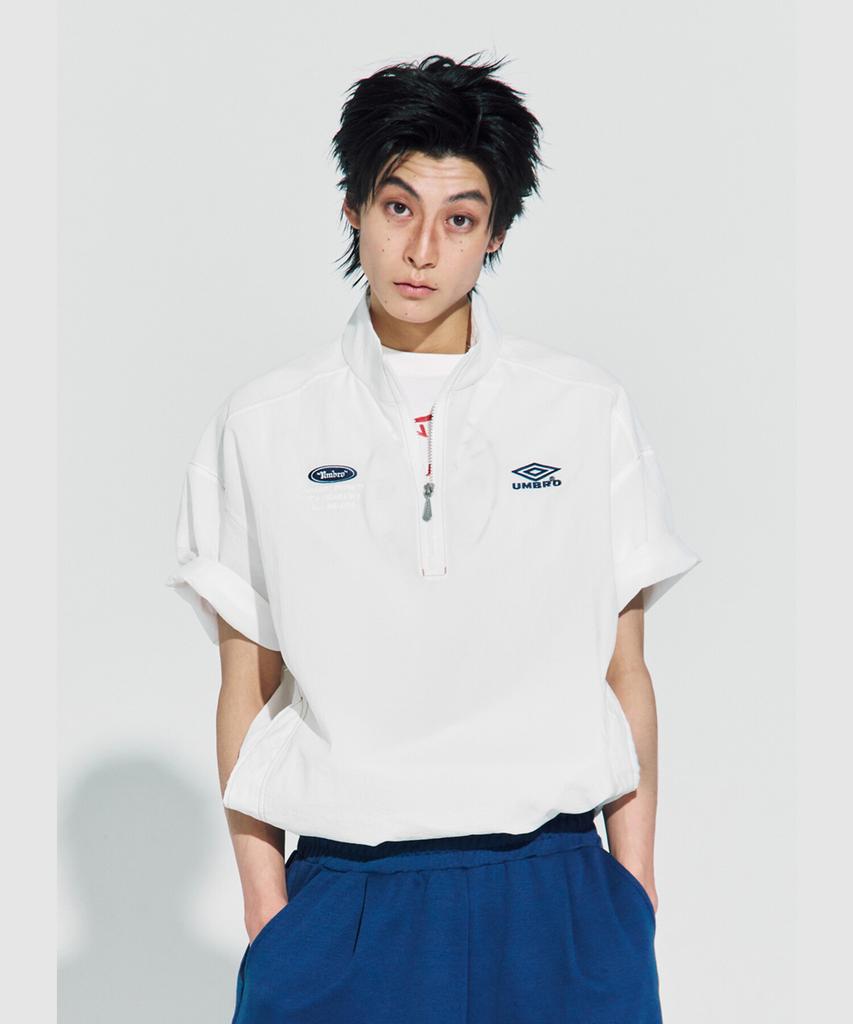 Umbro Crispy Taslan Short Sleeve Anorak White Ur224Cwt59