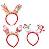 Santa/Snowman/Deer Headpiece Elastic Handmade Headband Plastic Christmas Tree Decoration For Holiday Event