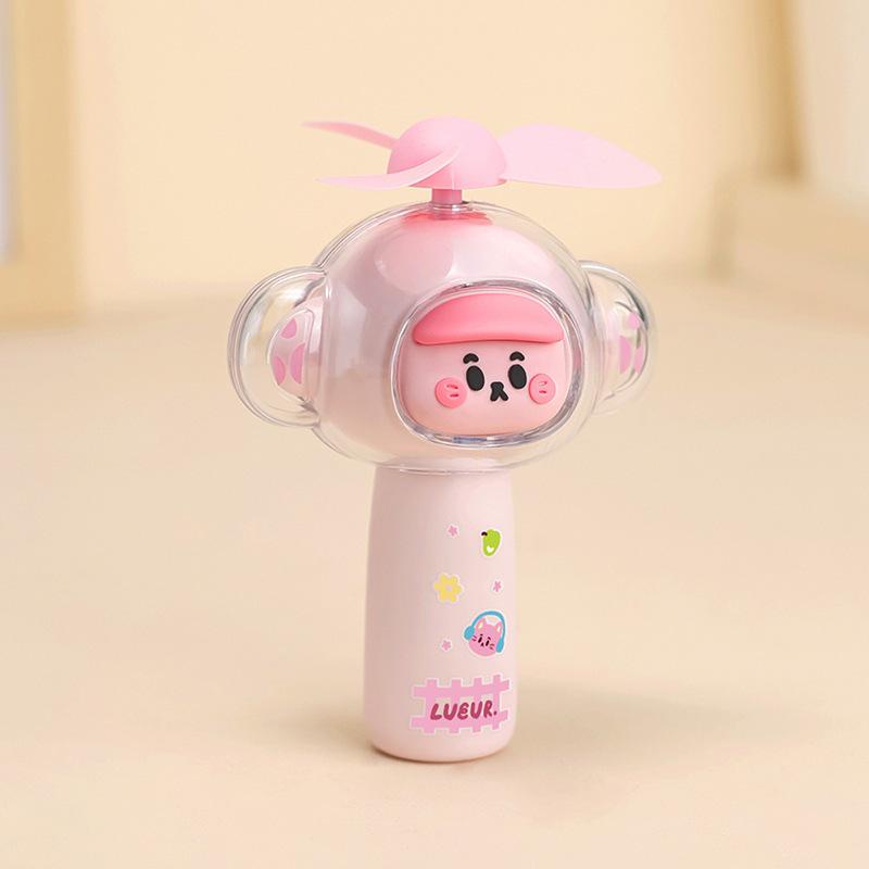 Portable USB Rechargeable Cartoon Mini Fan - Creative Student Gift Portable Handheld Fan