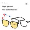 2204TR90 Large Frame Magnetic Clip-On Polarized Sunglasses with Night Vision for Men and Women