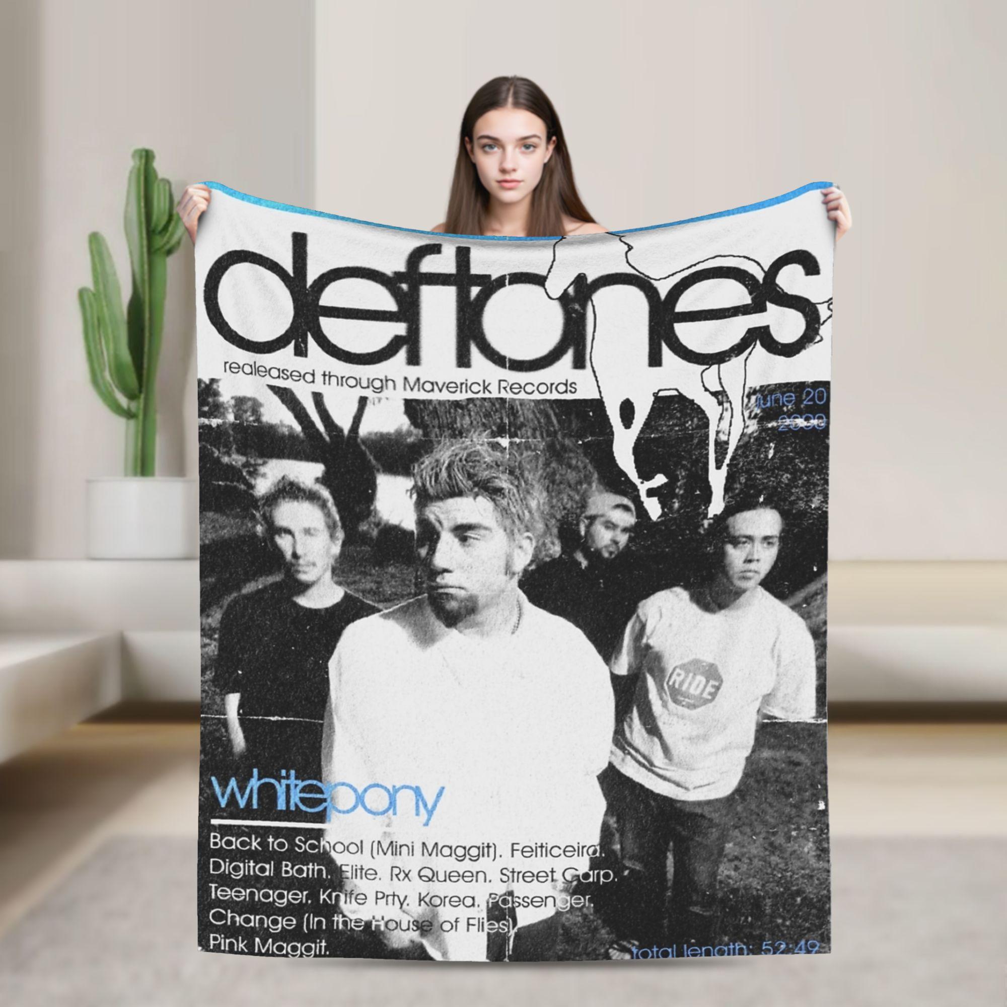 Плед Deftones Альтернативная Металл Группа Многоразмерный Супер Мягкий Уютный Рок Музыка Пледы для Дивана Софы и Кровати 75x90cm