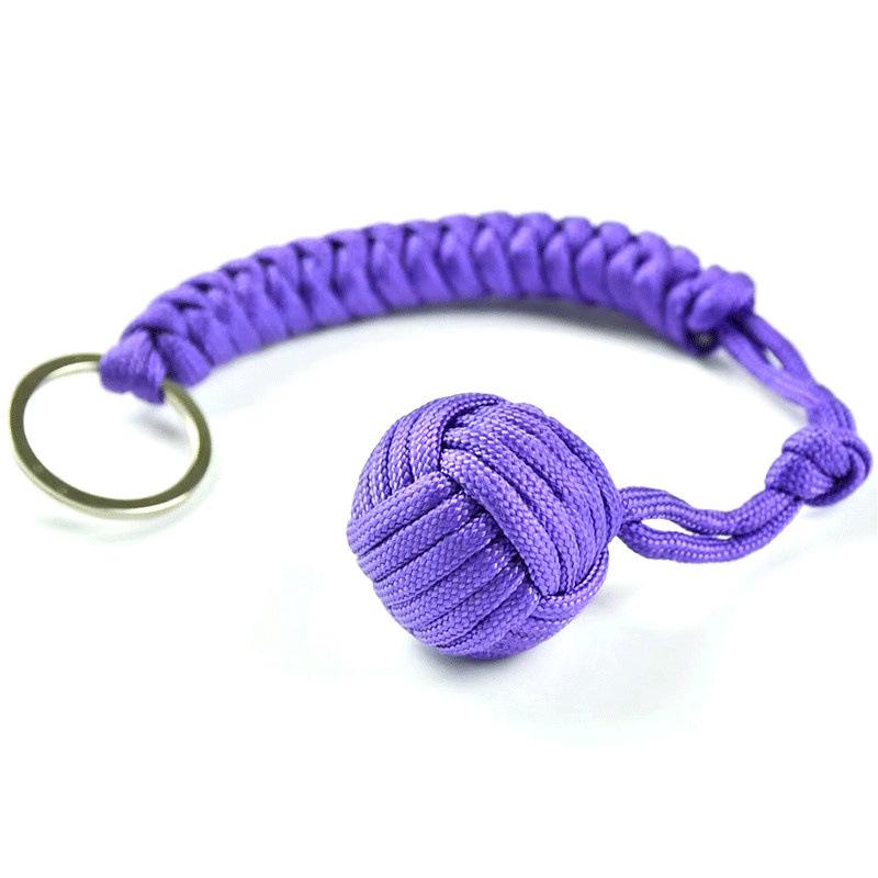 Monkey Fist Paracord Keychain: 7-Core Self-Defense Ball Keyring Accessory