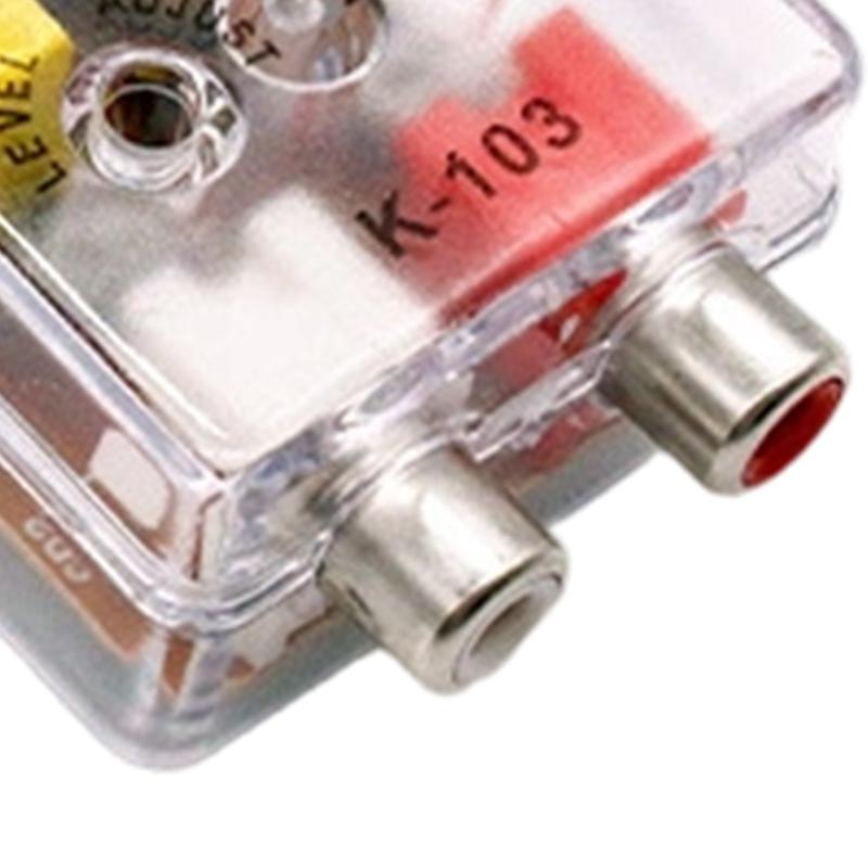 Upgrades Auto Sound Line Out Converter High To Low Level Adapter with Output For Amplifier & Subwoofer Installation
