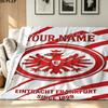 1PC Eintracht Frankfurt Custom Name Patterned Flannel Blanket Suitable For All Seasons for Home Decor Warmth and Comfort Gifts Holiday Present