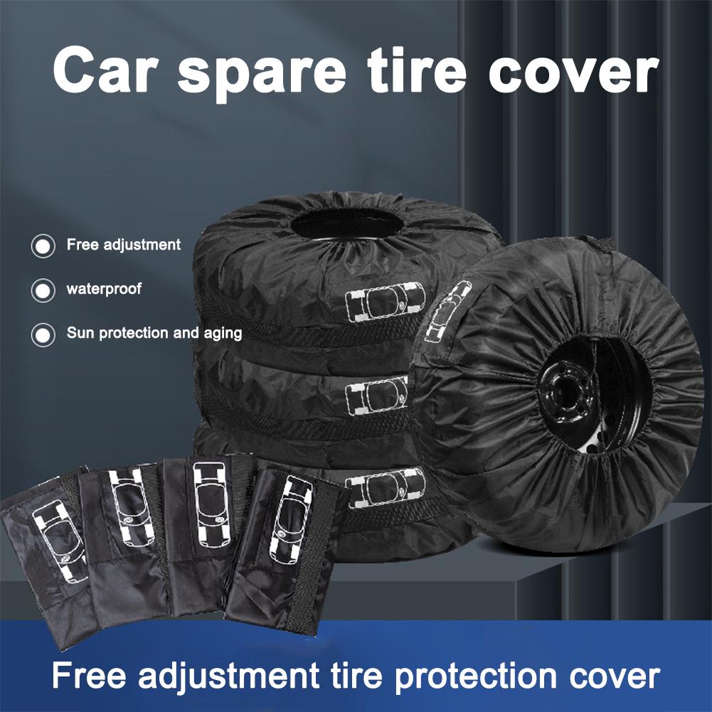 Polyester Car Auto Wheel Tire Cover Protector Car Spare Tire Cover Tyre Wheel Covers For Vehicles Dustproof Tire Bags