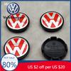 Voor VW Volkswagen Jetta MK5 Golf 4 stuks 56 mm Rode Wielnaafdopjes Velg Naafdoppen Voor VW Volkswagen Golf Jetta Bora Polo Santana
